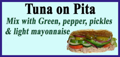 Tuna on Pita